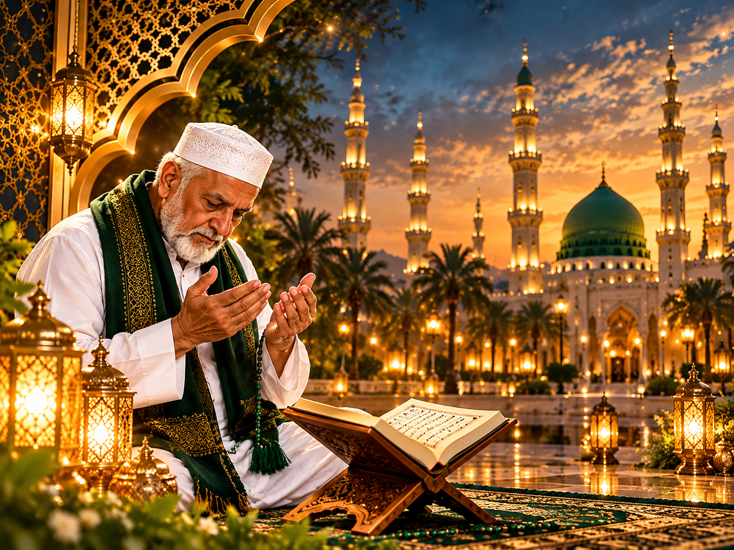 Peaceful spiritual setting